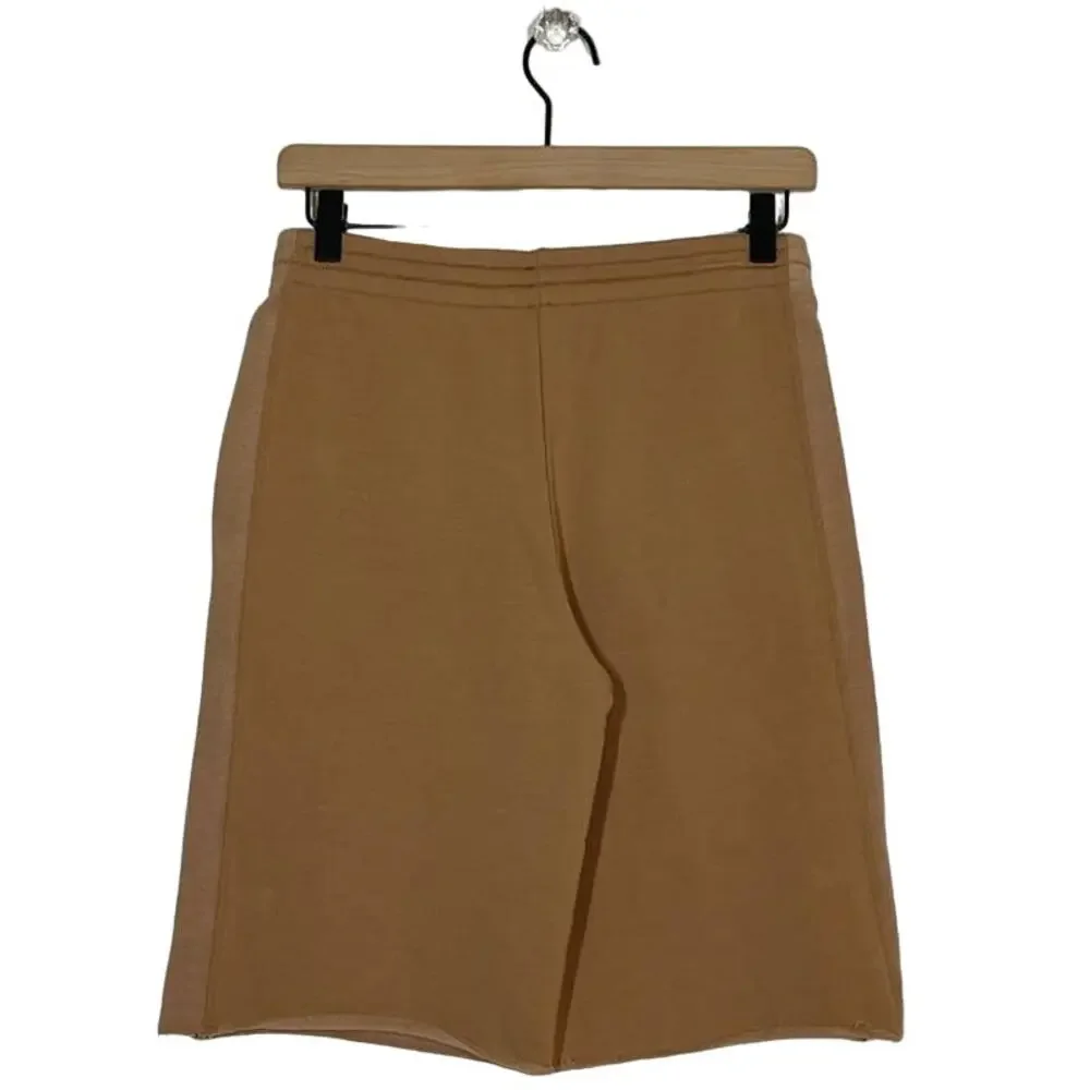 Filippa K Soft Sport Reverse Striped Shorts in Almond Women's Size XS Activewear